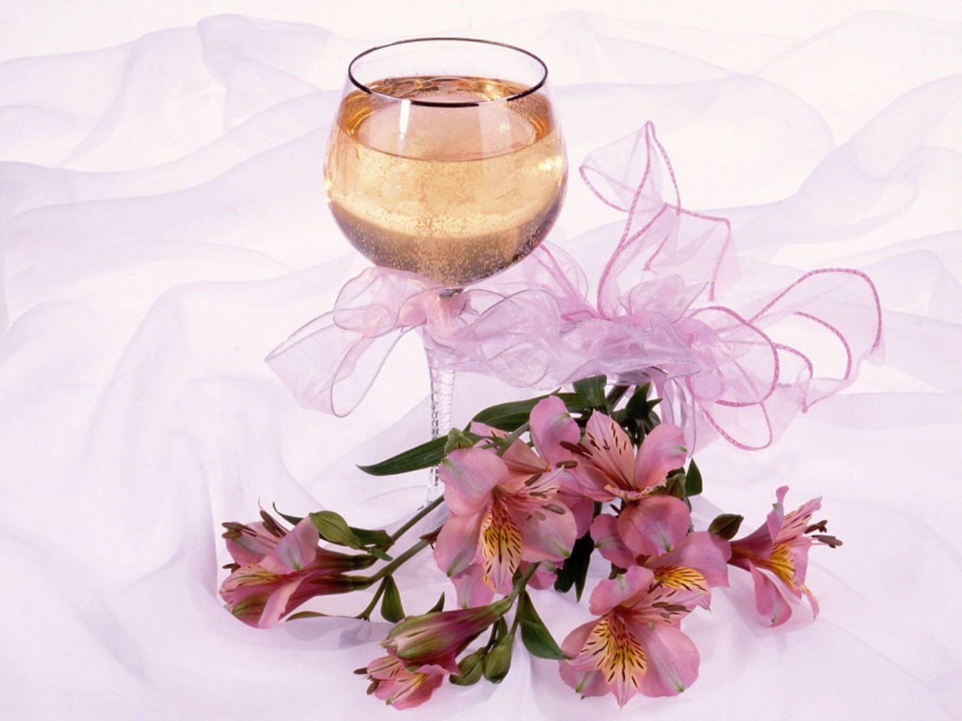 Champagne and flowers