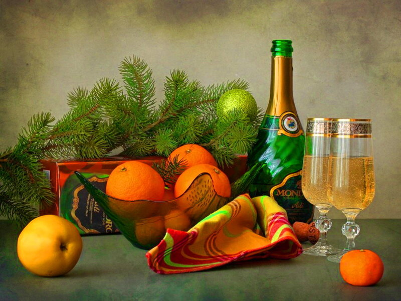 Champagne and Fruit