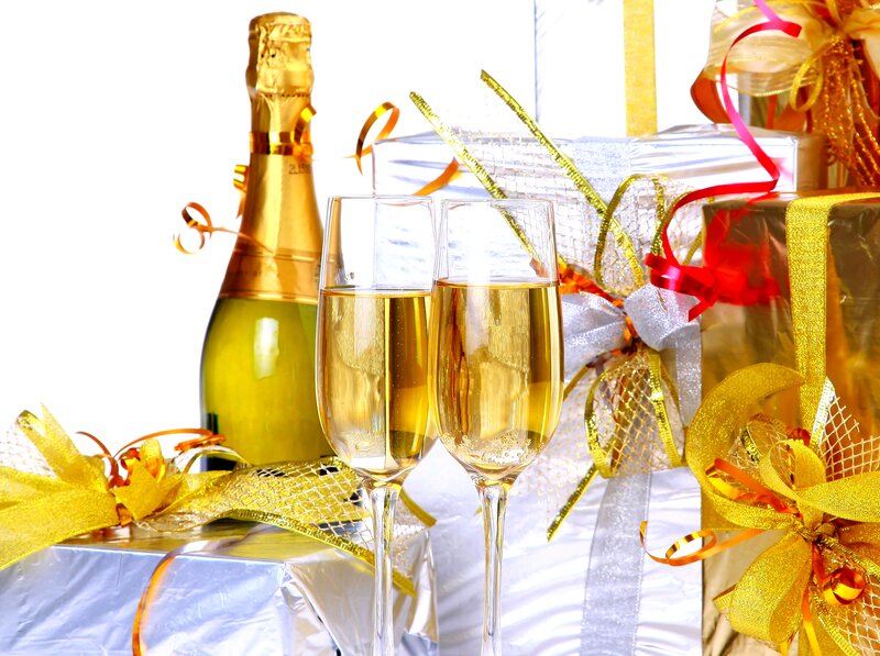 Champagne and Gifts — Gold