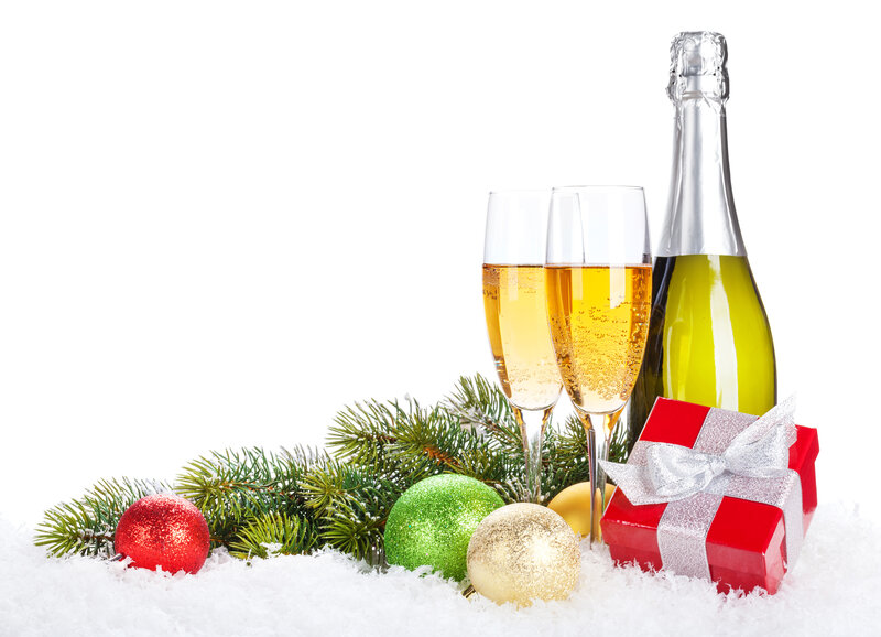 Champagne and Ornaments