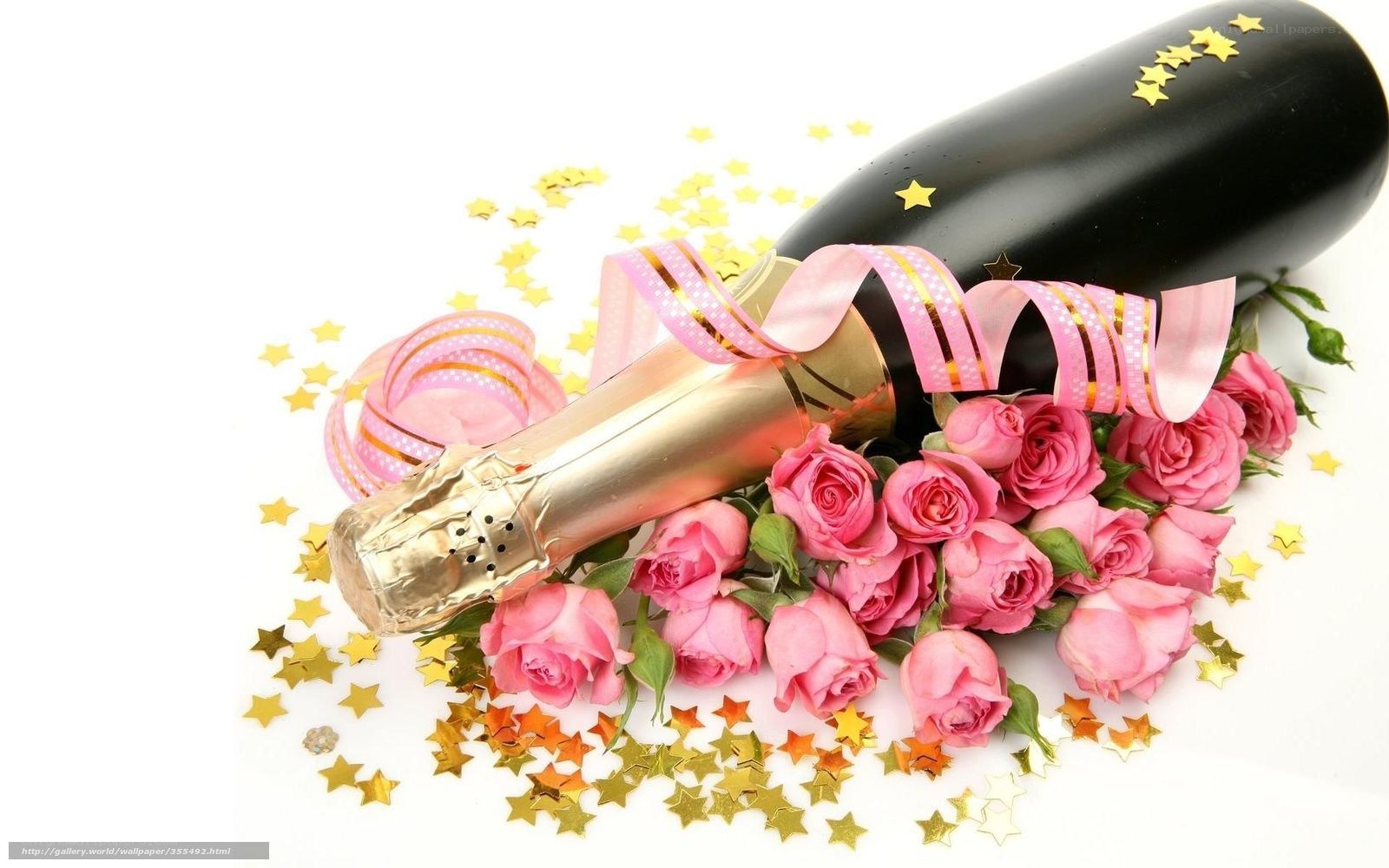 Champagne and roses celebration