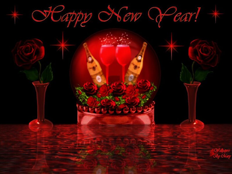 Champagne and Roses — Red, Celebratory, Night