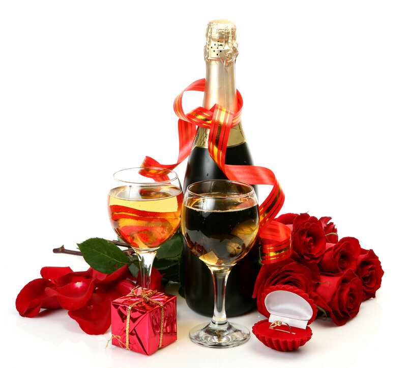 Champagne and Roses — Red