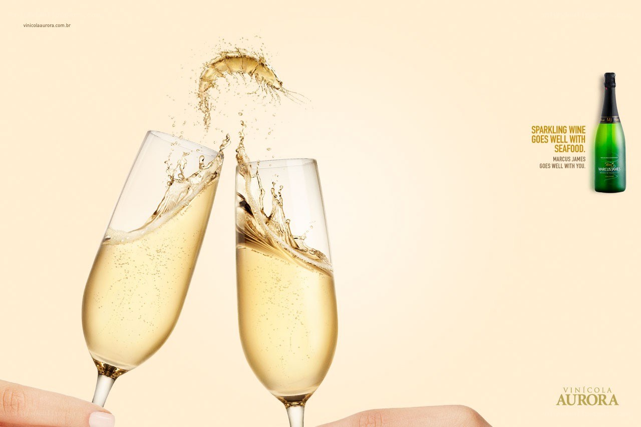 Champagne and shrimp toast
