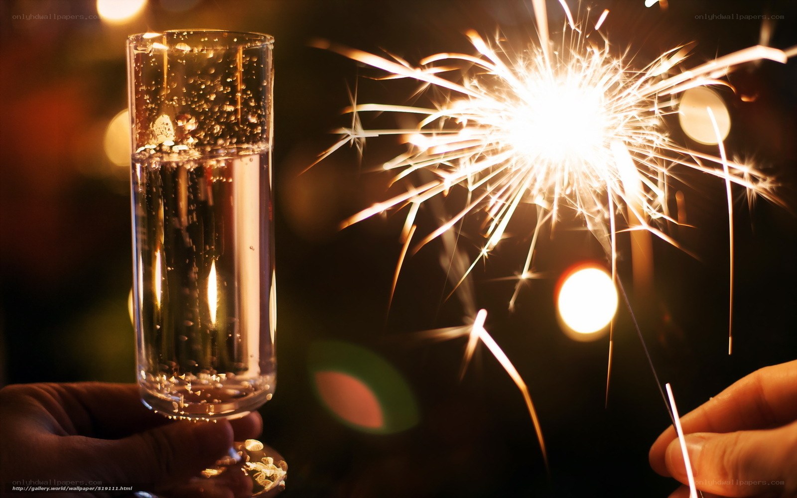Champagne and sparklers
