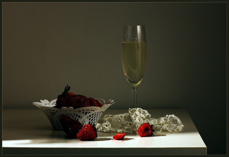 Champagne and strawberries