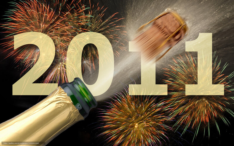 Champagne Bottle and Fireworks — Black