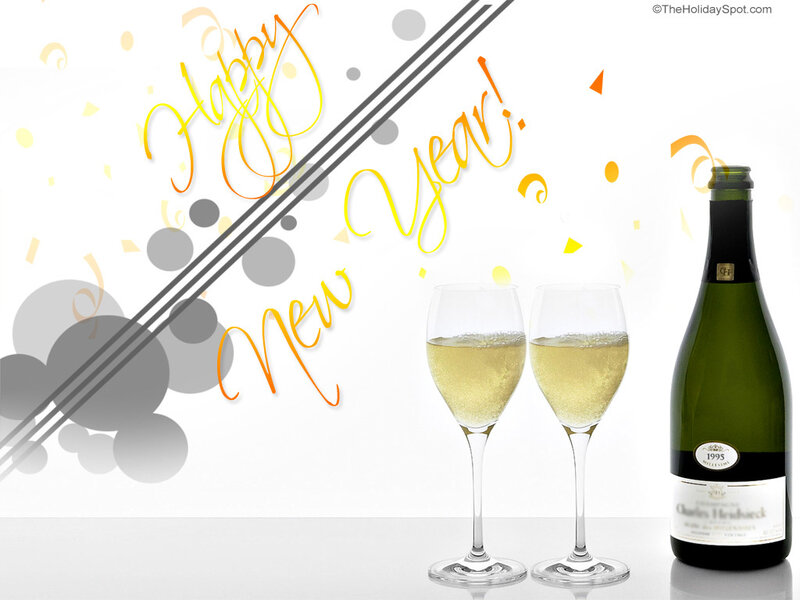 Champagne Bottle and Glasses — White