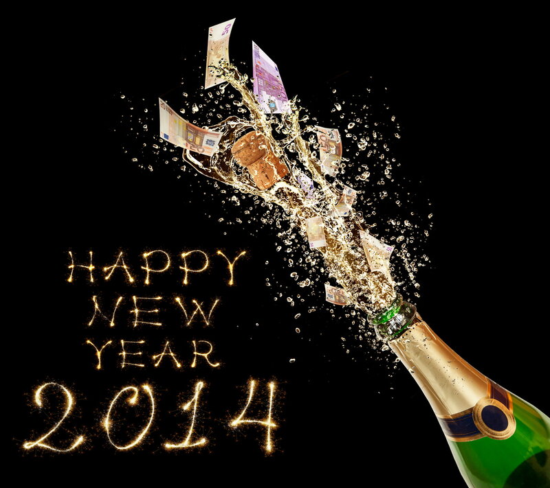 Champagne Bottle Explosion — Black