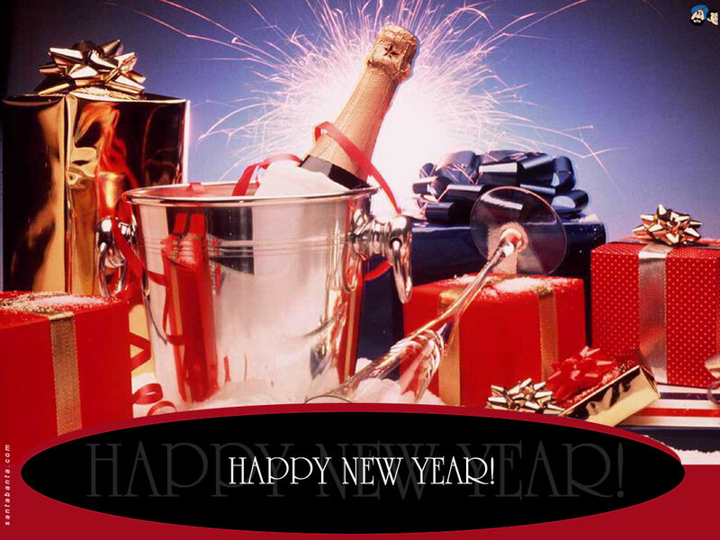 Champagne Bottle in Ice Bucket — Red