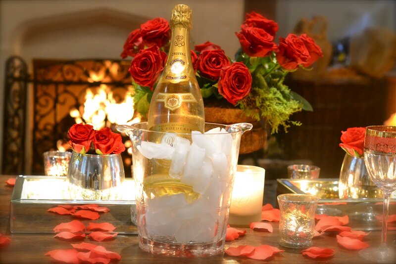 Champagne Bottle in Ice — Red