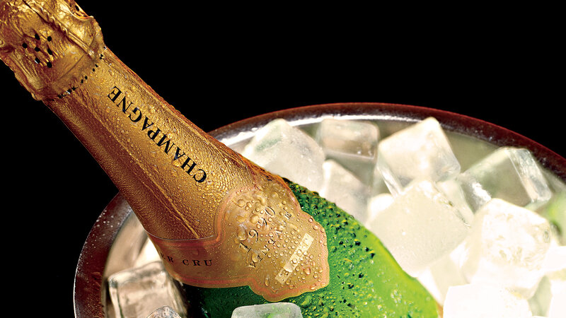 Champagne Bottle in Ice