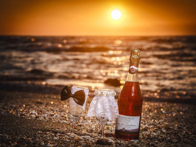 Champagne Bottle on Beach