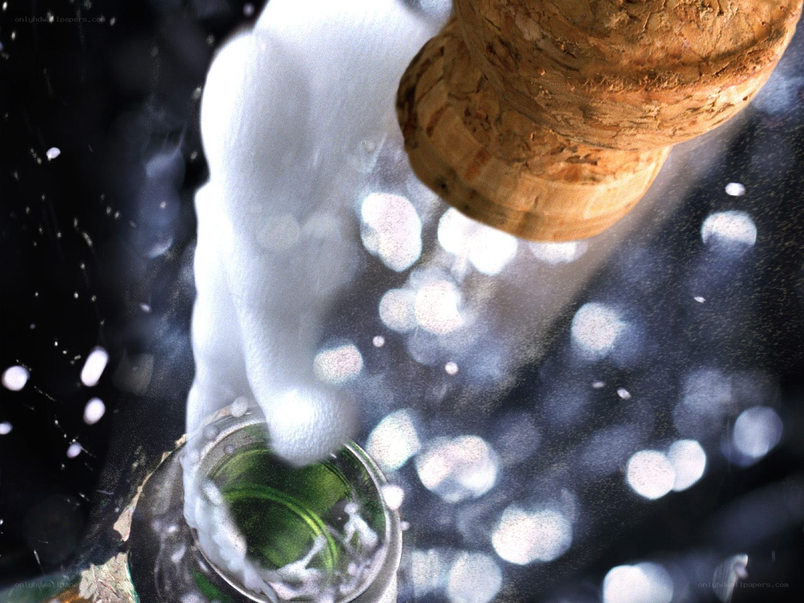 Champagne bottle opening