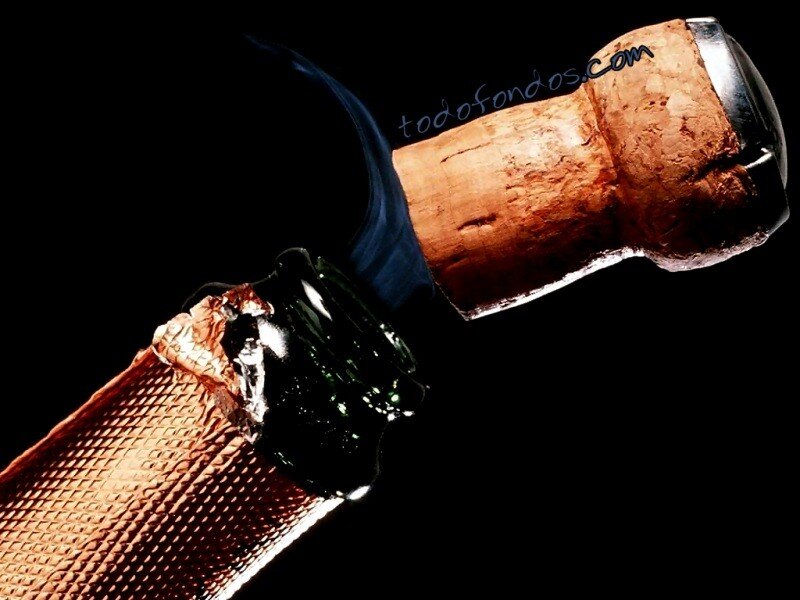 Champagne bottle opening