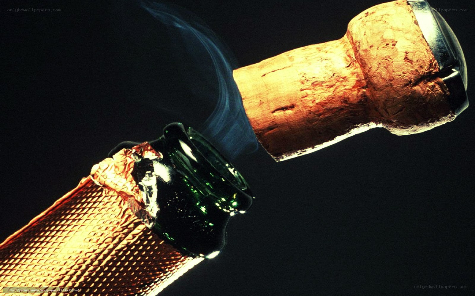 Champagne bottle opening
