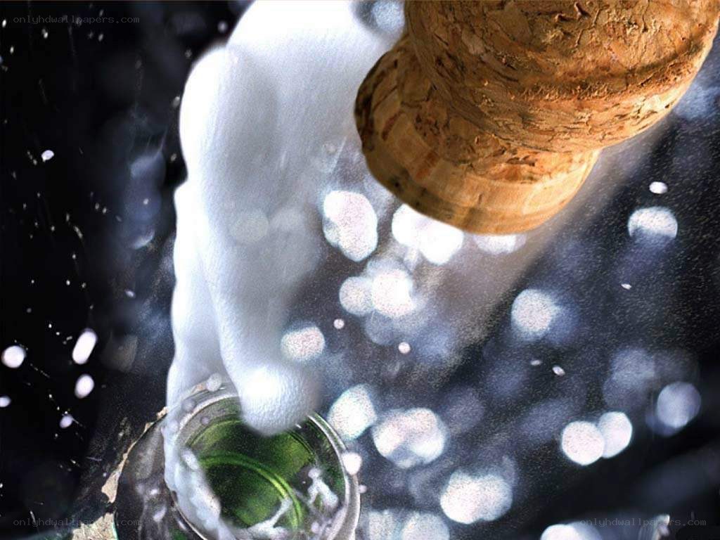 Champagne bottle popping