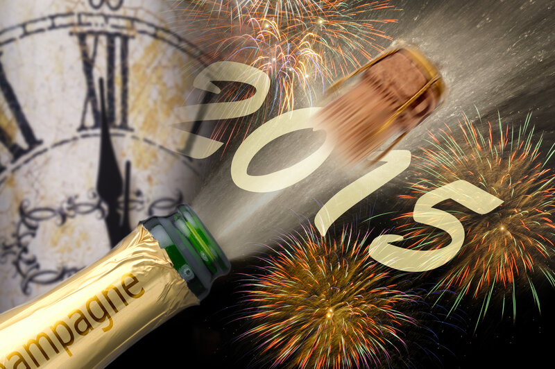 Champagne Bottle Popping — Gold, Celebratory, Night