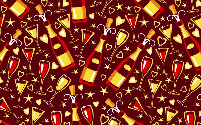 champagne celebration pattern