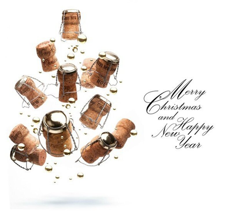 Champagne Corks Forming Tree