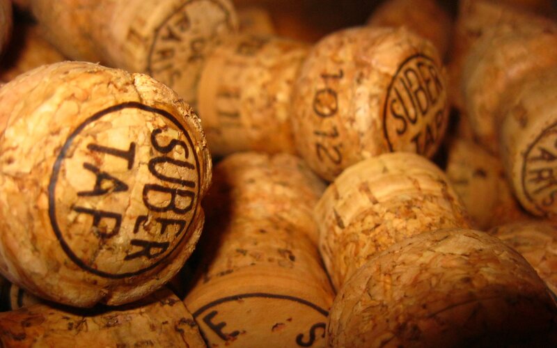 champagne corks with branding