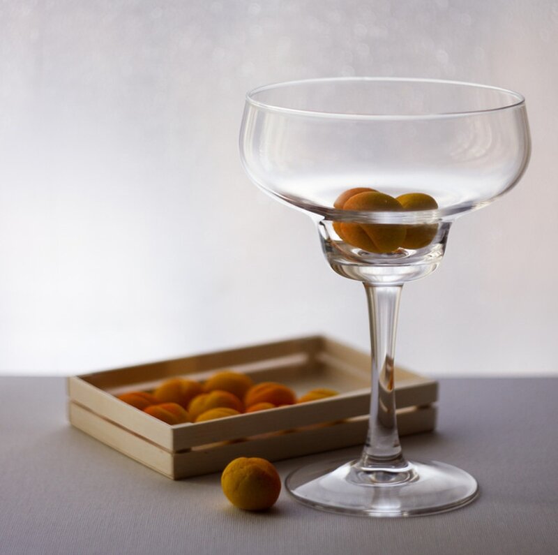 Champagne Coupe with Apricots
