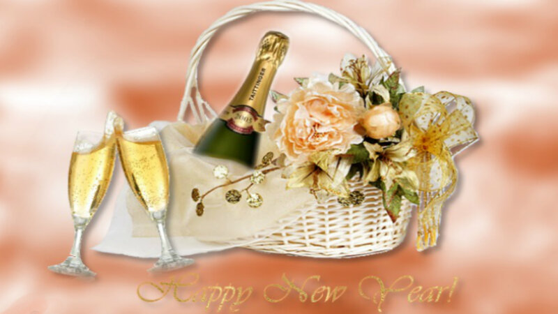 Champagne Gift Basket — Pink