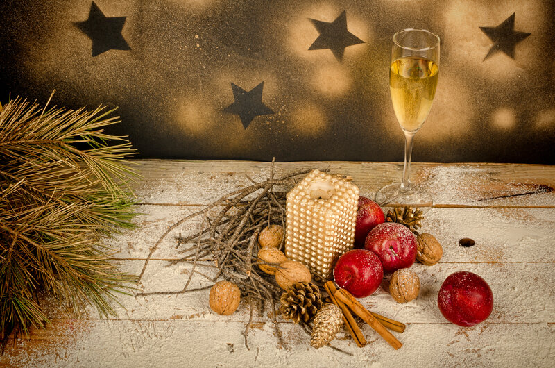 Champagne Glass with Fruit
