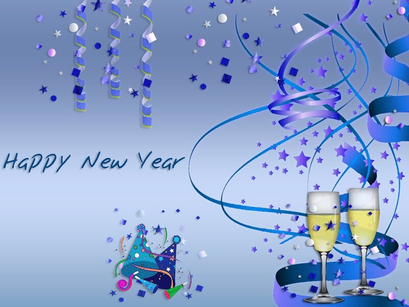 Champagne Glasses and Confetti