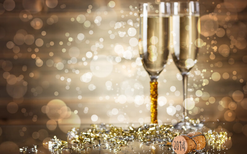 Champagne Glasses and Cork