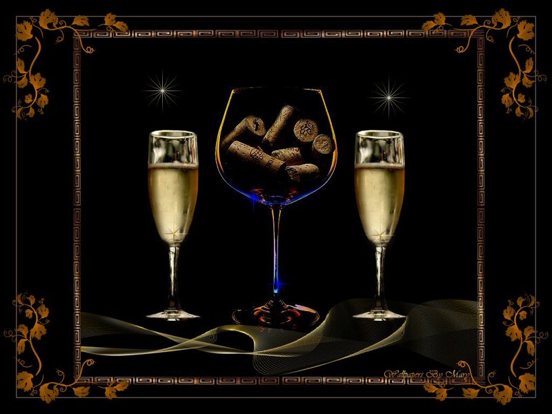 Champagne Glasses and Corks
