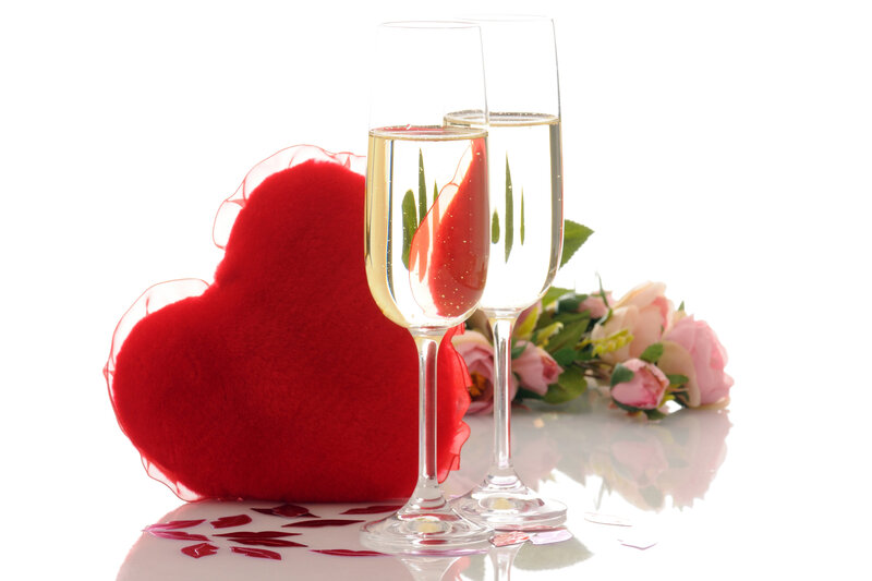 Champagne Glasses and Heart