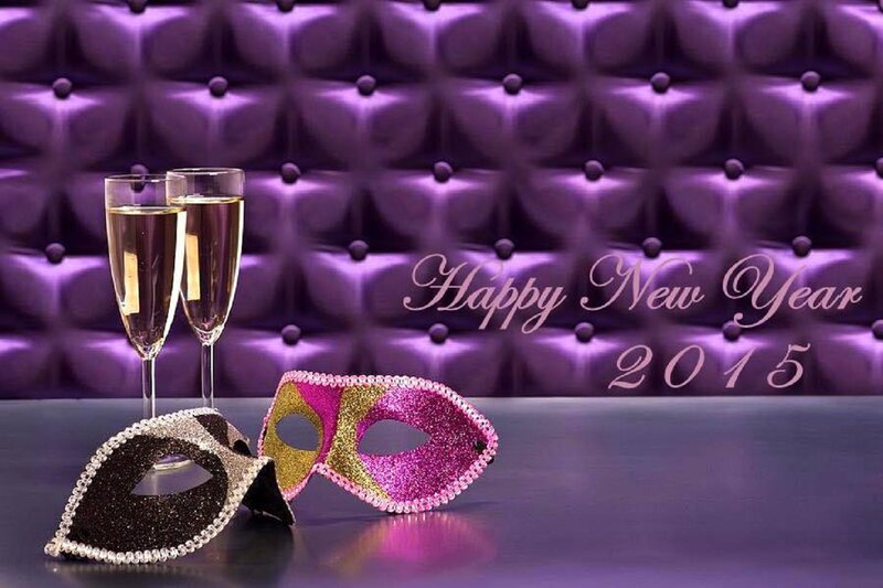 Champagne Glasses and Masks