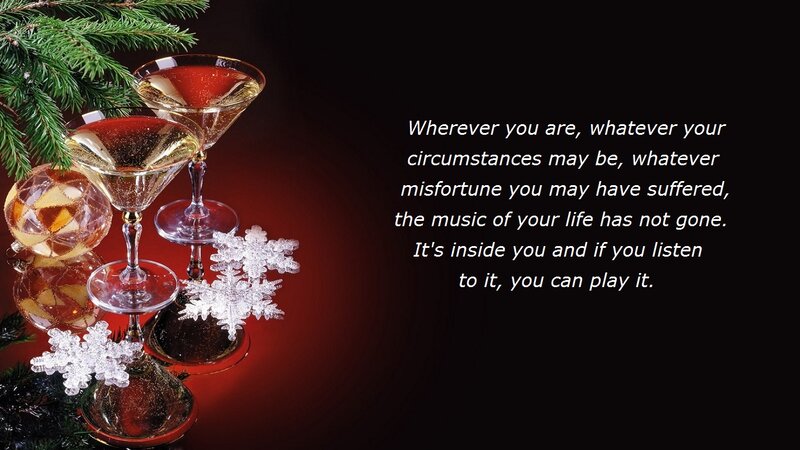 Champagne Glasses and Ornaments — Black