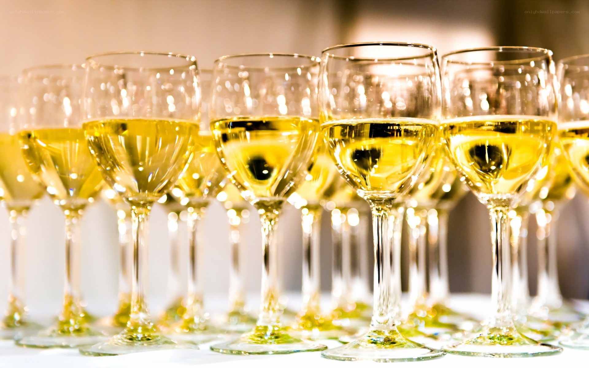 Champagne glasses at a celebration