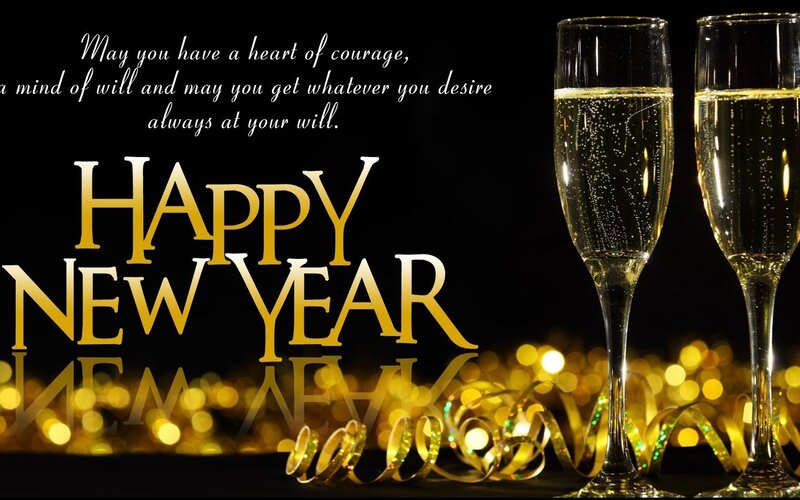 Champagne Glasses — Black, Celebratory, Night, Photograph, Text