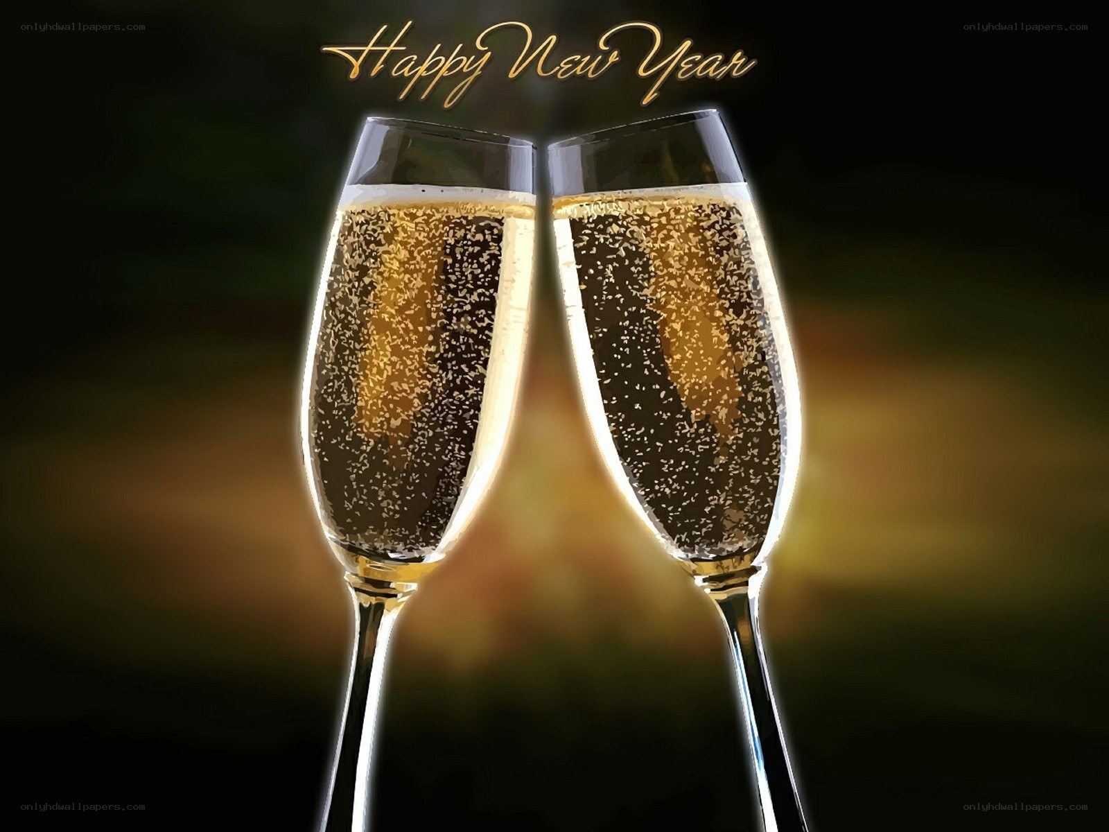 Champagne glasses clinking