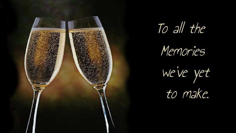 Champagne Glasses Clinking — Black, Celebratory