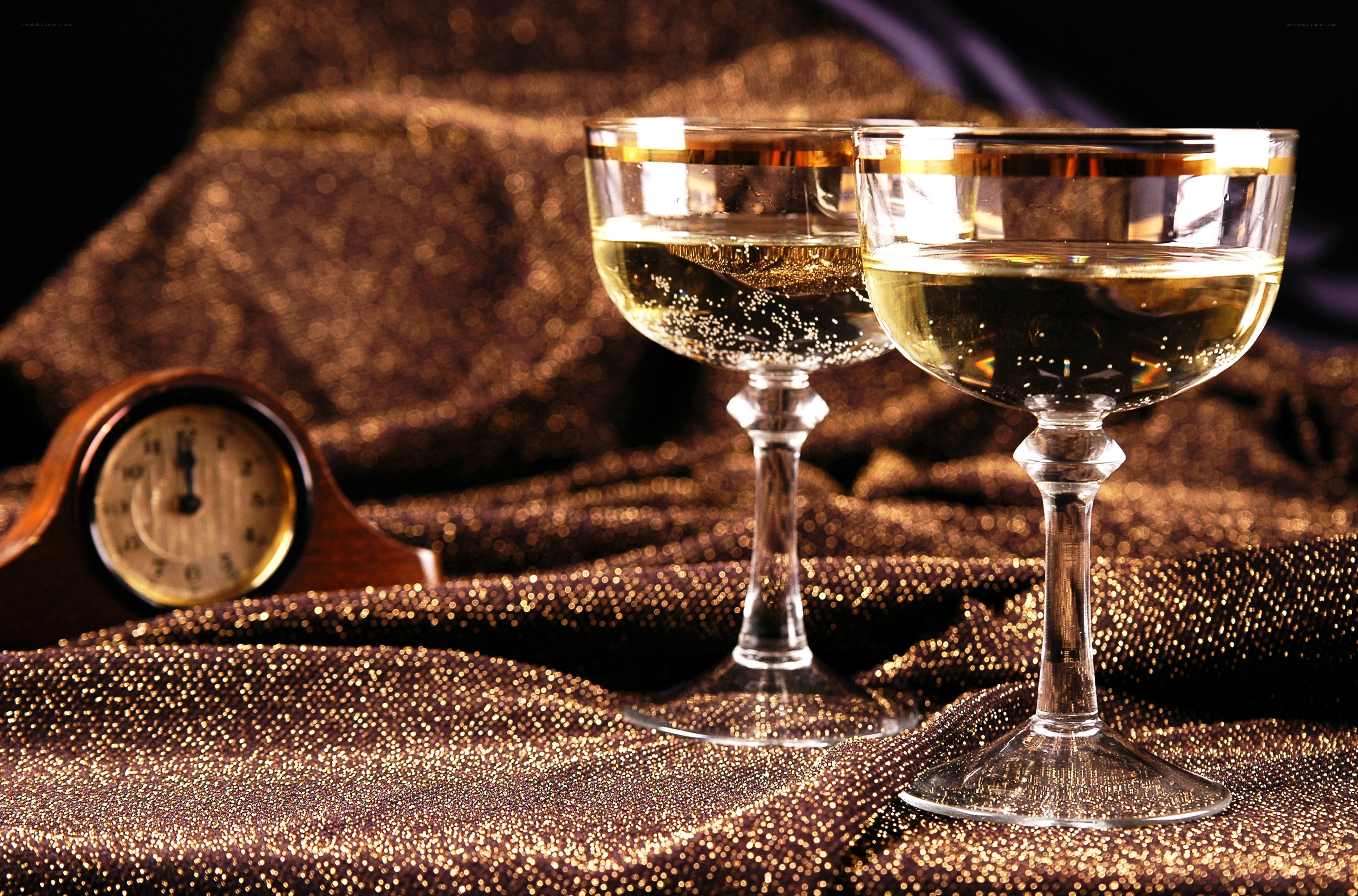 Champagne glasses for celebration
