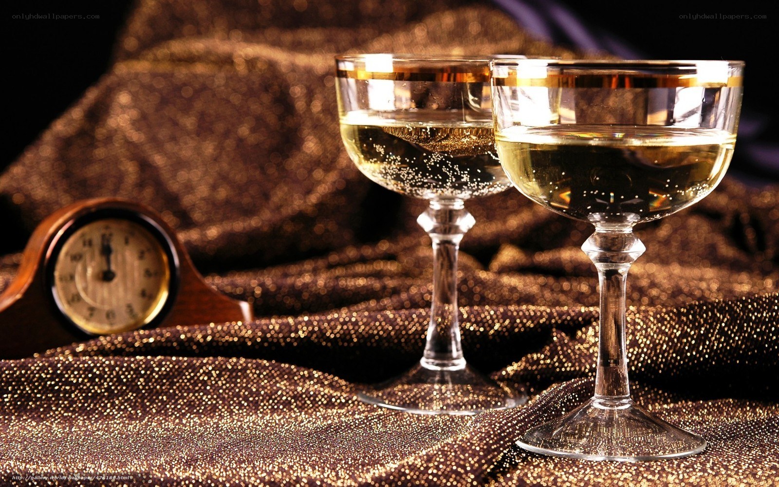 Champagne glasses for celebration