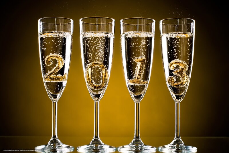 Champagne glasses for New Year