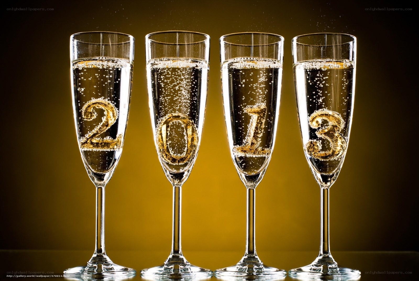 Champagne glasses for New Year