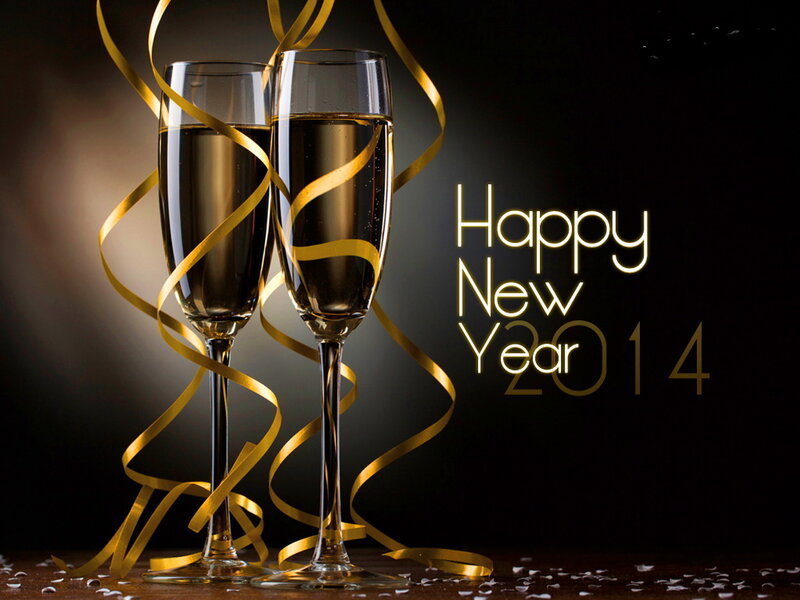 Champagne Glasses with Ribbons — Black, Celebratory