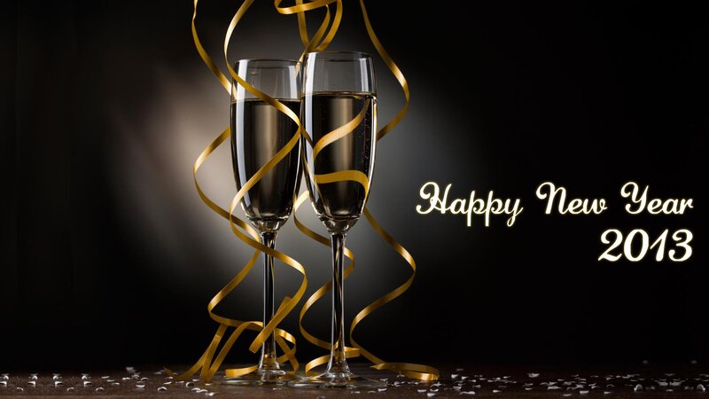 Champagne Glasses with Ribbons — Black