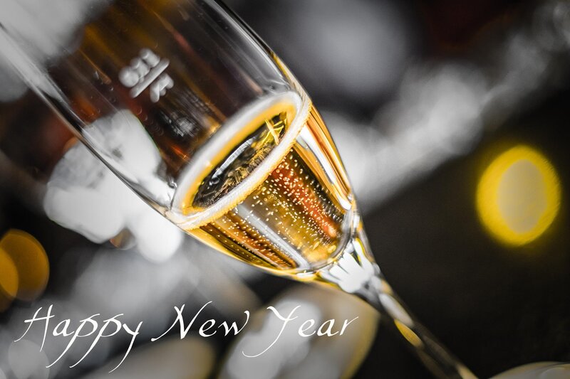 Champagne in a Flute — Gold