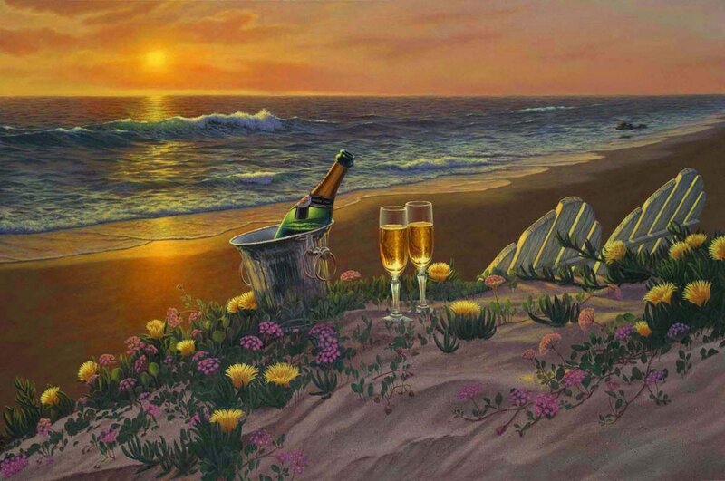 Champagne on Beach