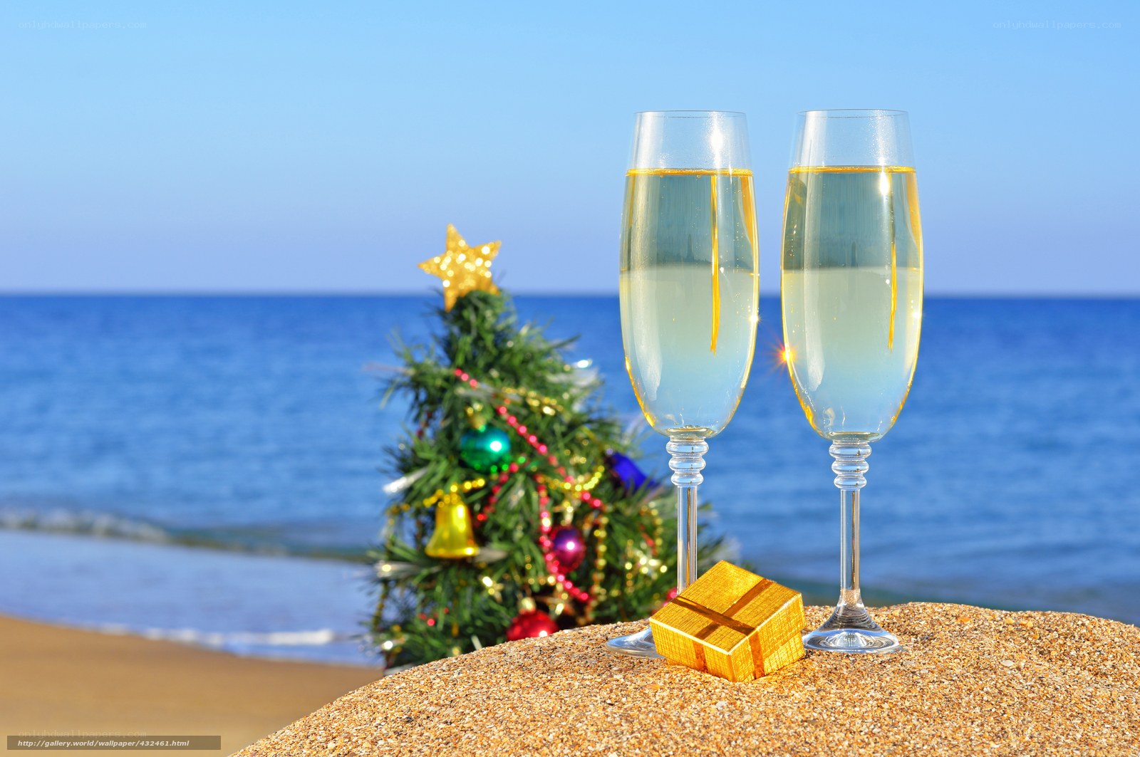 Champagne on the beach