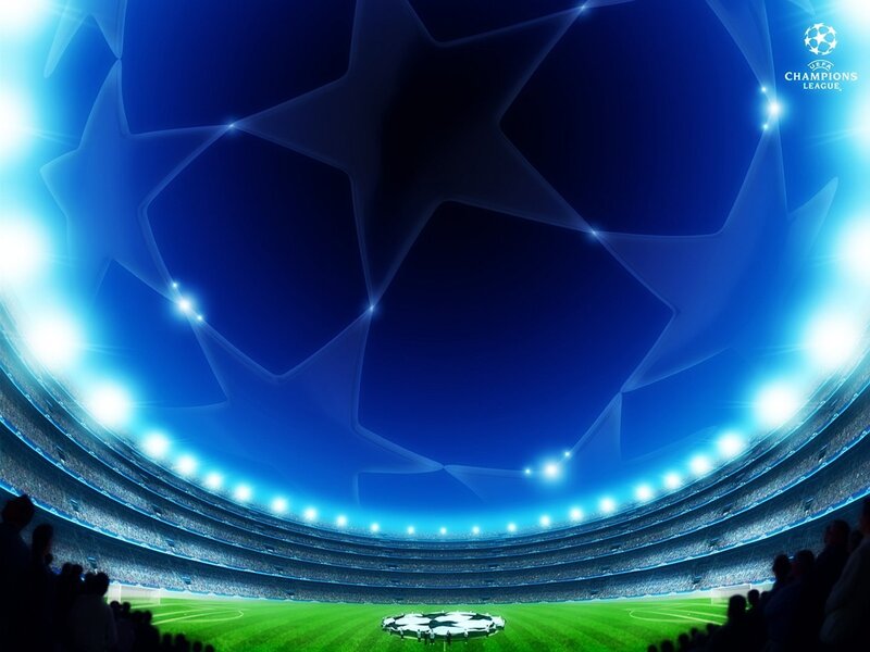 Champions League stadium scene