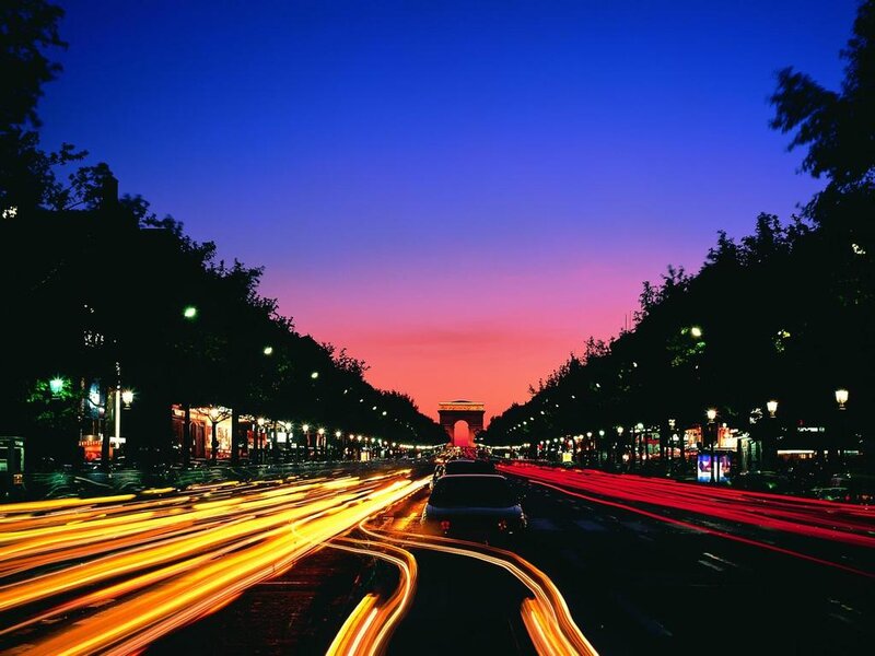 Champs-Élysées at Dusk — Blue
