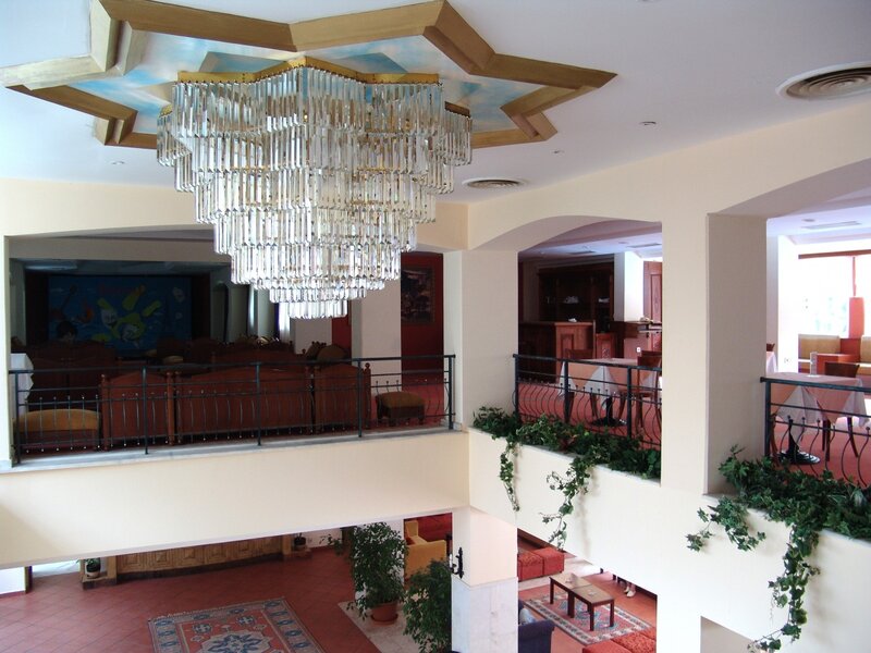 Chandelier in Hotel Lobby